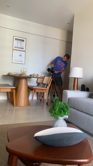 Sessão de fotos do imóvel pronto para anúncio